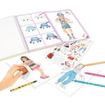 Top Model Hardback Colouring Book With 10 Pencils, 1 Eraser & 4 Pens (Nyela & June)